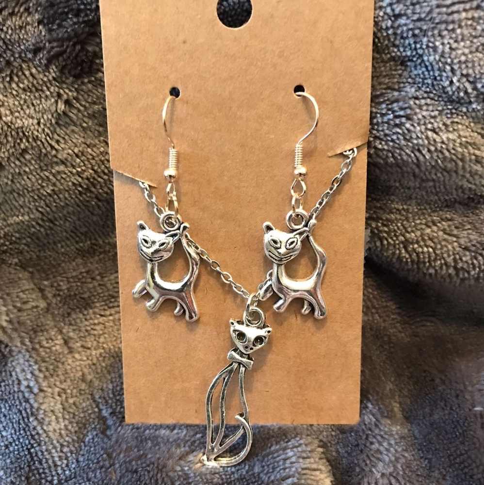 Earrings and necklaces